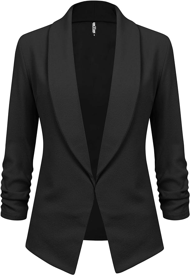 JGL Women's Blazer 3/4 Length Sleeve w/Open Front
